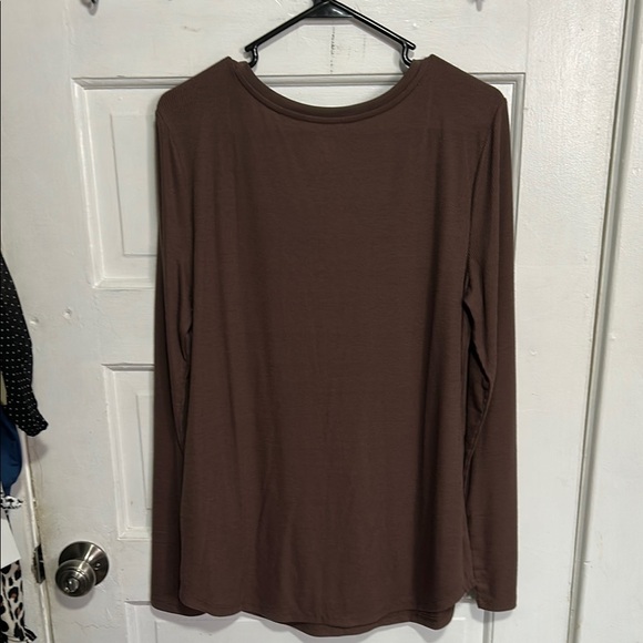 a.n.a Brown Long Sleeve Top - Picture 5 of 5